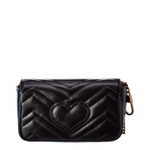 Gucci Gg Marmont Super Mini Matelasse Leather Crossbody - Picture 2 of 3